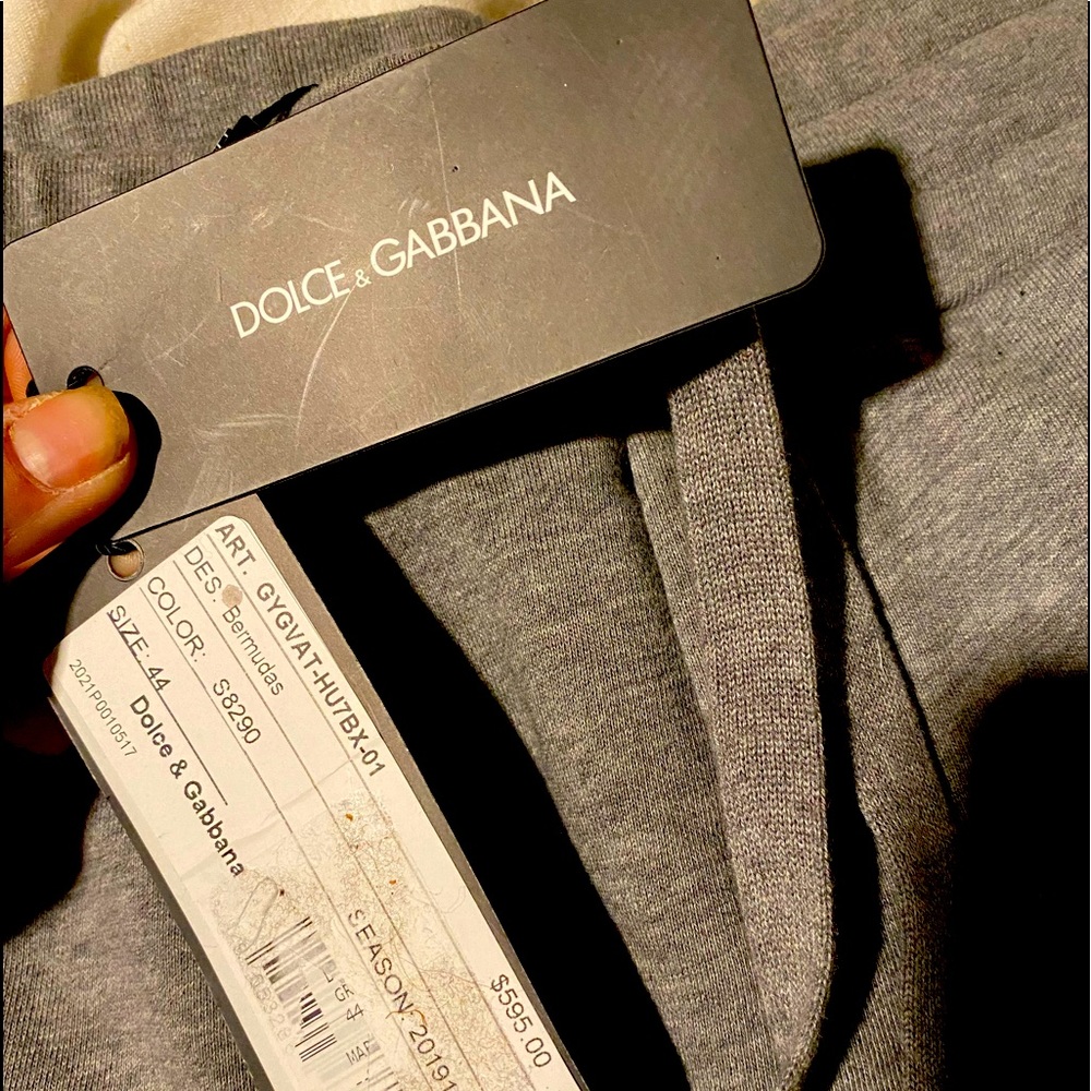 DOLCHE AND GABBANA SOFT SHORTS with SILK WHITE & RED DETAILS